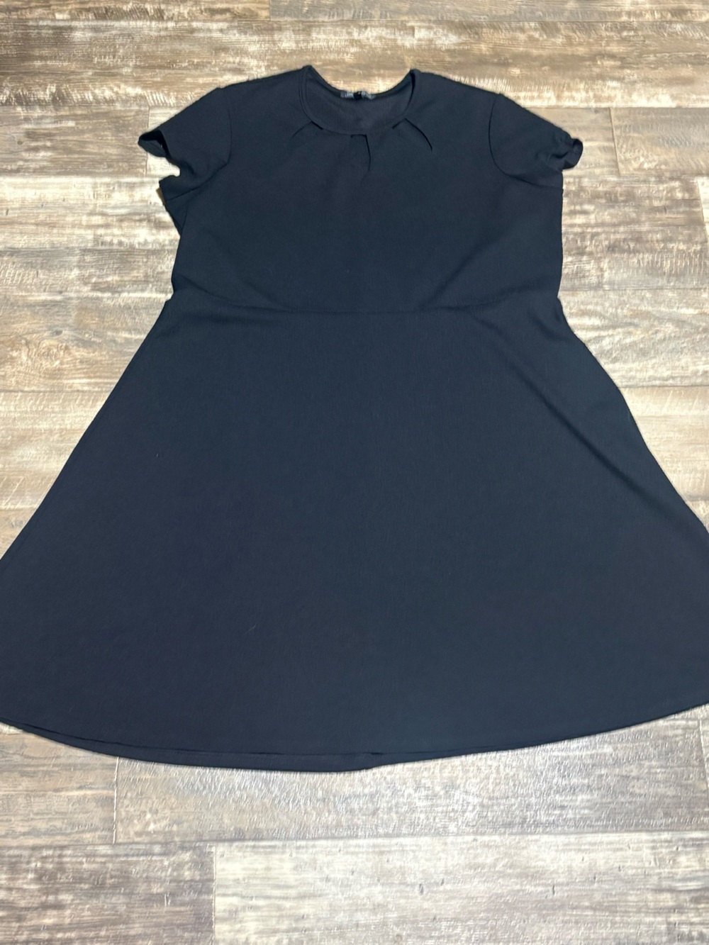 Slinky Brand Solid Black Circle Skater Dress